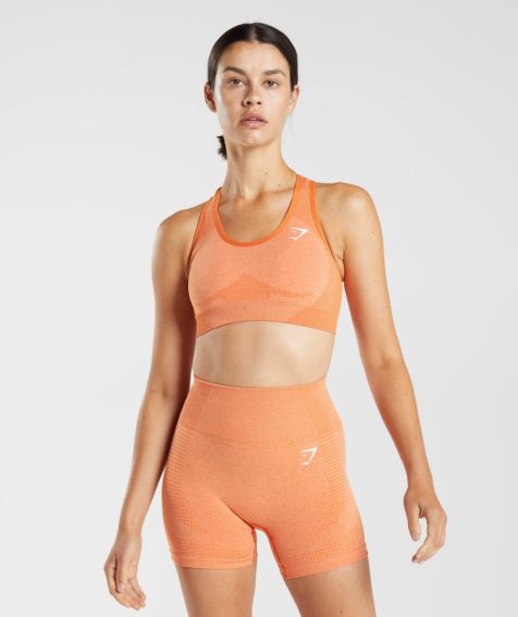 Women's Gymshark Vital Seamless 2.0 Sports Bra Orange | NZ 4SUCFB